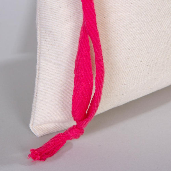 Fabric Pouch 6" W x 8" H – Fushia Drawstring - Pamusan.com