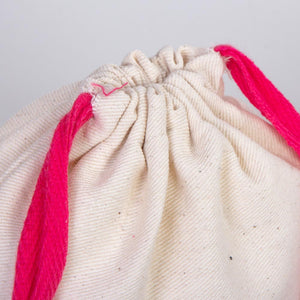 Fabric Pouch 6" W x 8" H – Fushia Drawstring - Pamusan.com