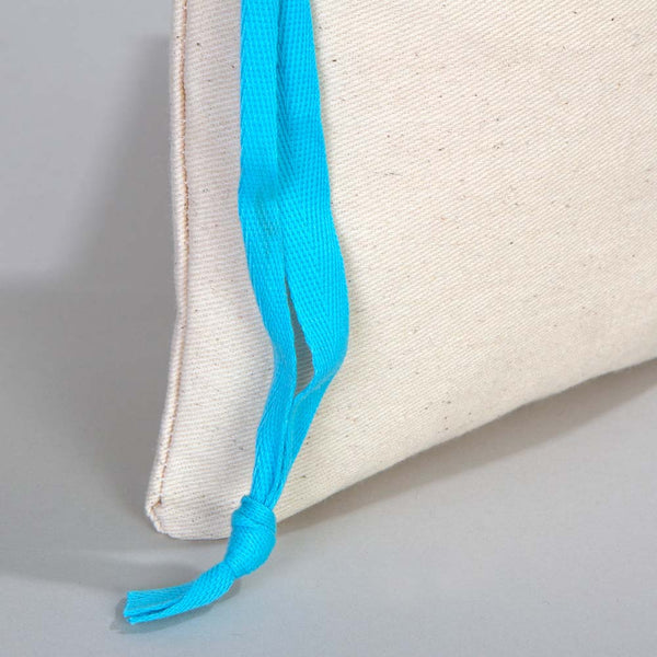 Fabric Pouch 6" W x 8" H – Turquoise Drawstring - Pamusan.com
