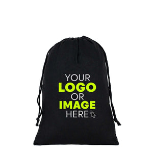 Fabric Pouch 8" W x 12" H – Black (customizable) - Pamusan.com