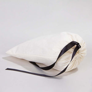 Fabric Pouch Bag with Black Ribbon – 8x12 Inches (Non - Printed) - Pamusan.com