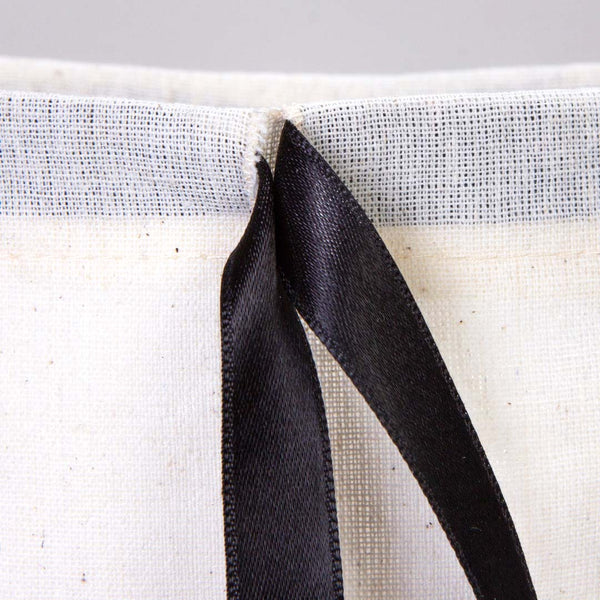 Fabric Pouch Bag with Black Ribbon – 8x12 Inches (Non - Printed) - Pamusan.com