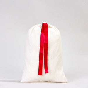 Fabric Pouch Bag with Red Ribbon – 8x12 Inches - Pamusan.com