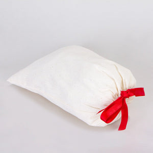 Fabric Pouch Bag with Red Ribbon – 8x12 Inches - Pamusan.com