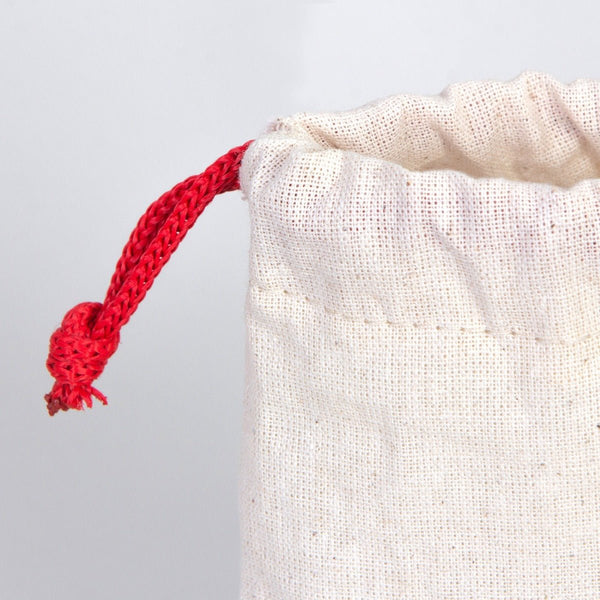 Fabric Pouch 4" W x 5" H (10 cm x 13 cm) - Red Handle (Customize) - Pamusan.com