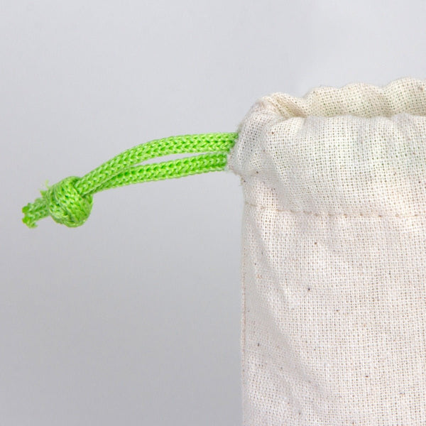 Fabric Pouch 4" W x 5" H (10 cm x 13 cm) - Green Handle (Customize) - Pamusan.com