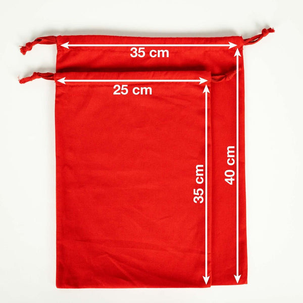 Fabric Pouch Red - 10" x 14"(25 cm x 35 cm) - 4 oz - Pamusan.com