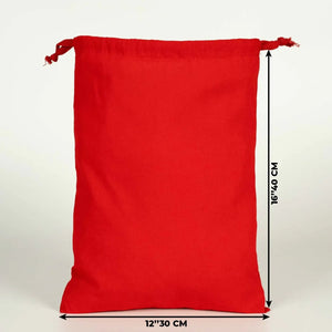 Fabric Pouch Red - 12" x 16"(30 cm x 40 cm) - 4 oz - Pamusan.com