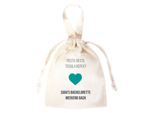 Fiesta Siesta Repeat Hangover Kit Bags - 6"W x 8"H (15.5 cm x 20 cm) Party Recovery Kit Bags - Custom bags - Bachelorette Party - Pamusan.com