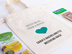 Fiesta Siesta Repeat Hangover Kit Bags - 6"W x 8"H (15.5 cm x 20 cm) Party Recovery Kit Bags - Custom bags - Bachelorette Party - Pamusan.com
