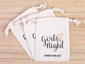 Girl's Night Survivor Kits, Oh Shit Kit hangover Bag, Recover Kit Bags, Custom With Your name or Design, Bachelorette Party, Girls Trip - Pamusan.com