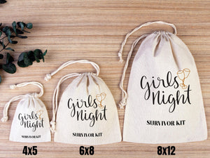 Girl's Night Survivor Kits, Oh Shit Kit hangover Bag, Recover Kit Bags, Custom With Your name or Design, Bachelorette Party, Girls Trip - Pamusan.com