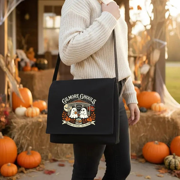 Halloween Canvas Messenger Bags – Custom Trick or Treat Shoulder Tote with 12 Spooky Designs - Pamusan.com