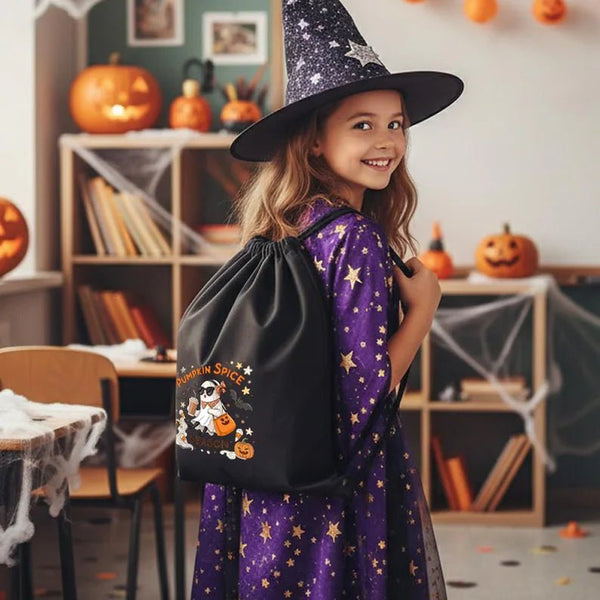 Halloween Drawstring Candy Bags – Custom Trick or Treat Bags with 12 Designs - Pamusan.com