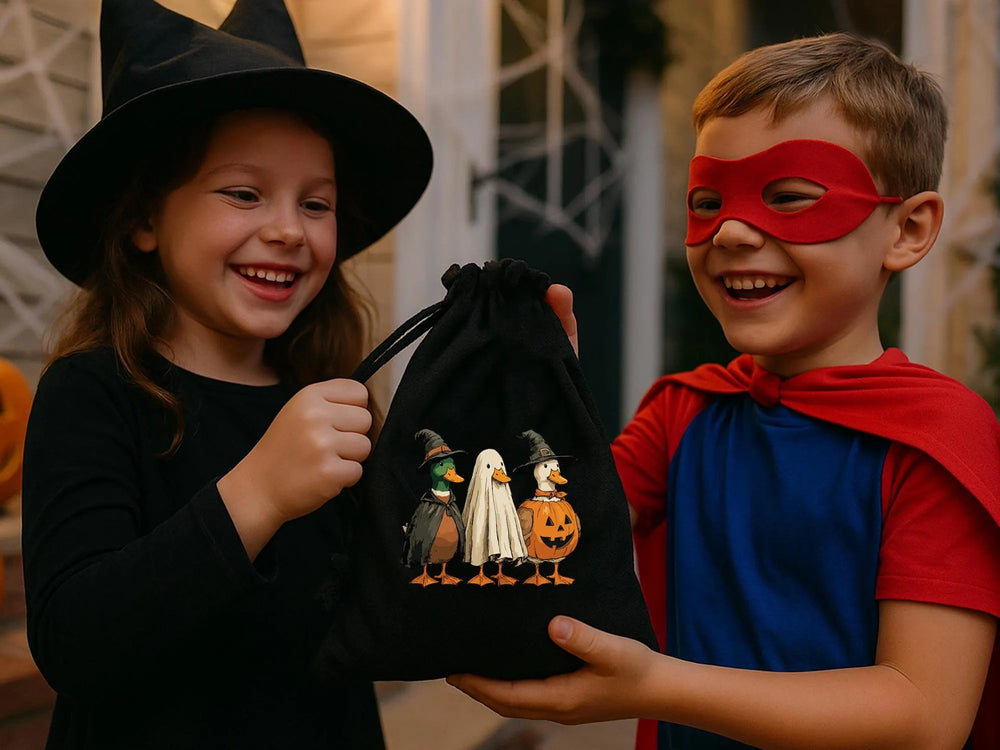 Halloween Trick or Treat Bag – Reusable Candy Sack with Cute Ghost - Pamusan.com