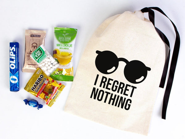 Hangover Bags with Black Ribbon - 2 Different Sizes - Wedding Recovery Kit - Hen Party - Bachelorette - Birthday Party - Pamusan.com