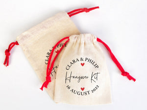 Hangover Kit Bags - 4"W x 5"H (10 cm x 13 cm) Party Recoveryt Kit Bags - Surival kit pouch - Custom Hangover bags