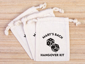 Custom Hangover Kit Bags - Party Recovery Pouch - Bachelorette Survival - Pamusan.com