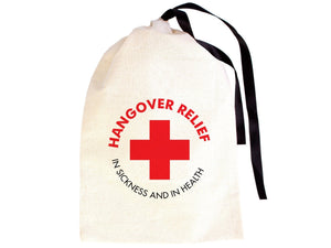 Hangover relief in sicknees and health kit bags, Hangover bags with Black Ribbon, Hangover kit bags, Wedding Recovery Kit Party bags - Pamusan.com