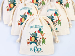 Happy 1st Birthday Favor Bags – Personalized Kids Party Goodie Bags — custom print | Pamusan