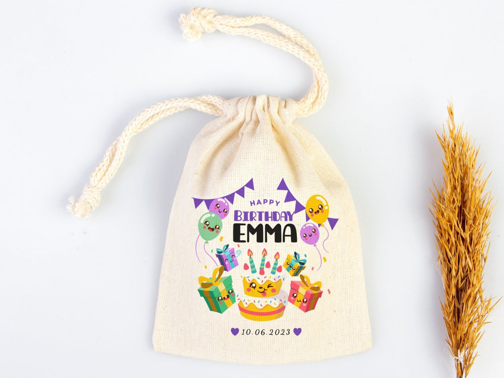 Happy Birthday Custom Name Bags, Custom Party Bags for first birthday, Personalized Bags - Custom Goodie Bags - Pamusan.com