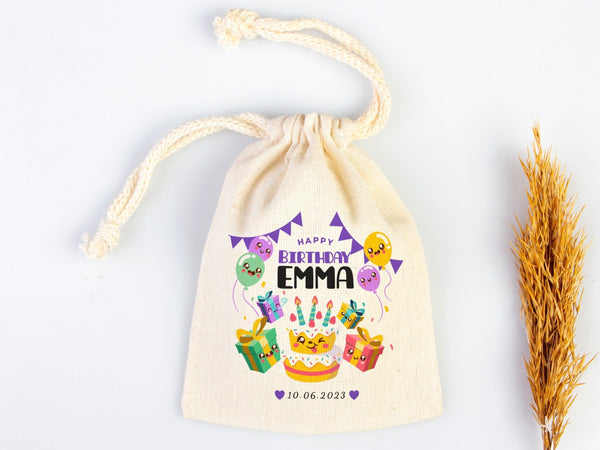 Happy Birthday Custom Name Bags, Custom Party Bags for first birthday, Personalized Bags - Custom Goodie Bags - Pamusan.com