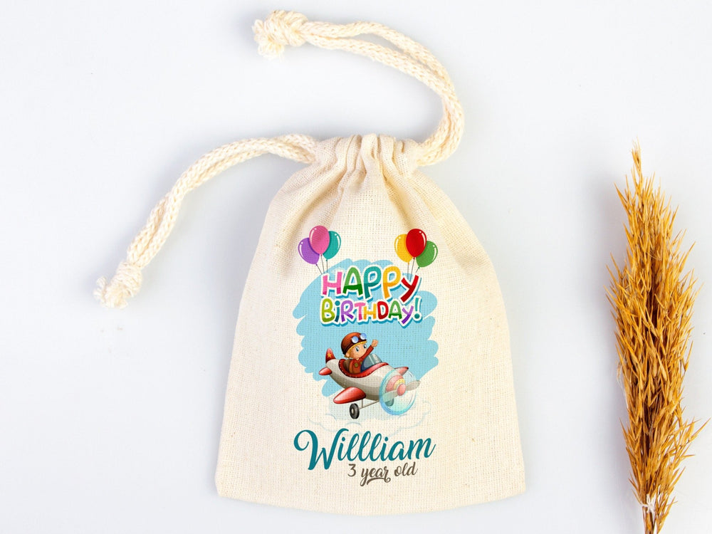 Happy Birthday Favour Bags, Custom Party Bags for first birthday, Personalized Bags - Custom Goodie Bags - Happy Animals For Kids - Pamusan.com