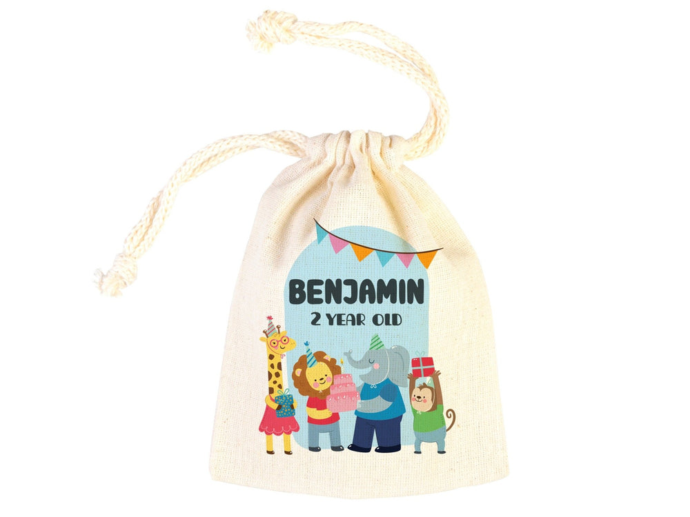 Happy Birthday Gİft Bags, Party Bags for first birthday, Personalized Bags - Custom Goodie Bags - Custom Name, Age, Date - Pamusan.com