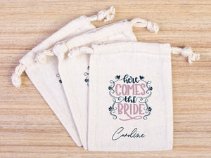 Here Comes The Bride Hangover Bag, Recover kit Bags, Custom With Your name or Design, Bachelorette Party, Survival Kits, Hangover Kits - Pamusan.com