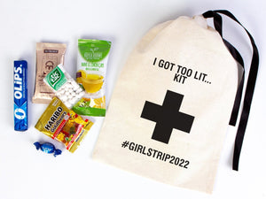 I Got To Lit Kit Bags, Hangover Kit Bags, Custom Print Party Wedding Bags, Girls Party Bags, bachelorette or Birthday Celebration Party Bags - Pamusan.com