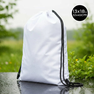 Impertex Drawstring Backpack 13×18 in (32×45 cm) – White - Pamusan.com