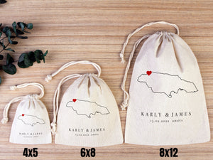 Jamaica Wedding Welcome Tote Bags - Wedding Tote Bags - Custom With Your name or Design - Bachelorette Tote - Tote Bags - Pamusan.com