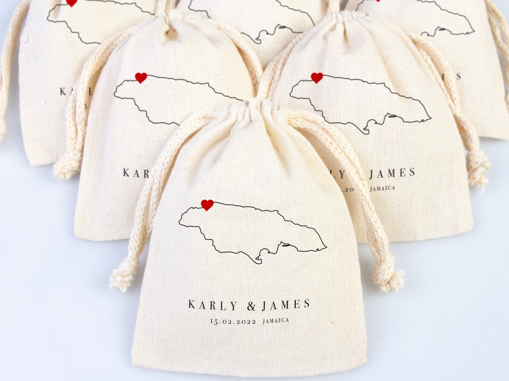 Jamaica Wedding Welcome Tote Bags - Wedding Tote Bags - Custom With Your name or Design - Bachelorette Tote - Tote Bags - Pamusan.com