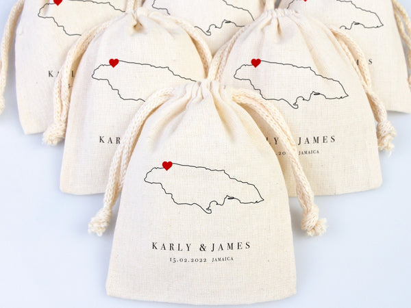 Jamaica Wedding Welcome Tote Bags - Wedding Tote Bags - Custom With Your name or Design - Bachelorette Tote - Tote Bags - Pamusan.com