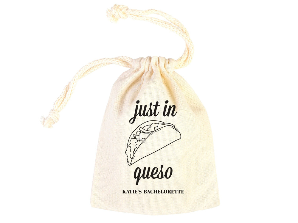 Just in queso bags Hangover kit Bags, Party Bags, Survival, Recovery Kit Party Custom Name Print, Organic Cotton Drawstring Pouchs Bag - Pamusan.com