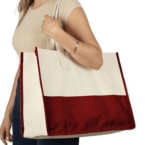 Large Burgundy Canvas Tote Bag – Bridesmaid & Wedding Guest Gift - Pamusan.com