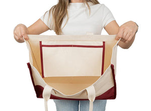 Large Burgundy Canvas Tote Bag – Bridesmaid & Wedding Guest Gift - Pamusan.com