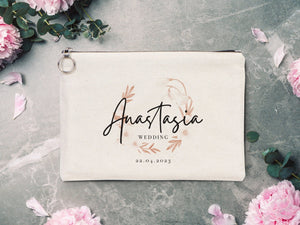 Large Clutch Bag For Wedding Gift - 12"W x 8"H (30 cm x 21 cm) Custom Cotton Big Clutch Bag - Wedding cotton clutch gift - Clutch Wedding Clutch bag - Pamusan.com