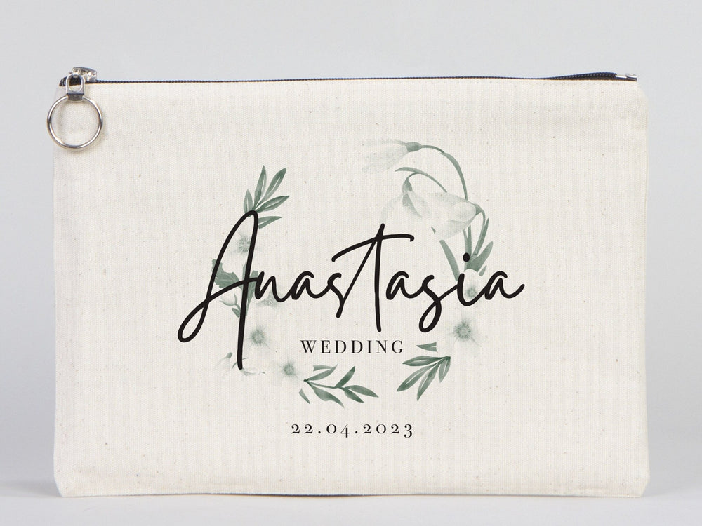 Large Clutch Bag For Wedding Gift - 12"W x 8"H (30 cm x 21 cm) Custom Cotton Big Clutch Bag - Wedding cotton clutch gift - Clutch Wedding Clutch bag - Pamusan.com