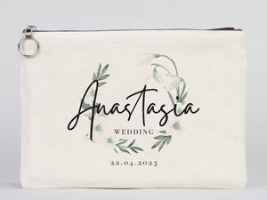 Large Clutch Bag For Wedding Gift - 12"W x 8"H (30 cm x 21 cm) Custom Cotton Big Clutch Bag - Wedding cotton clutch gift - Clutch Wedding Clutch bag - Pamusan.com