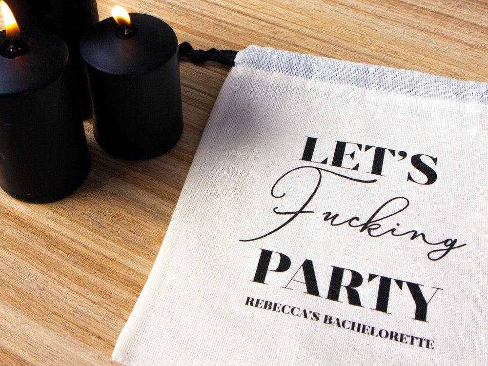 Let's Fucking Party Bags Hangover Kit Bags - 4"W x 5"H (10 cm x 13 cm) Party Recoveryt Kit Bags - Surival kit pouch - Custom Hangover bags - Bachelorette Party - Pamusan.com