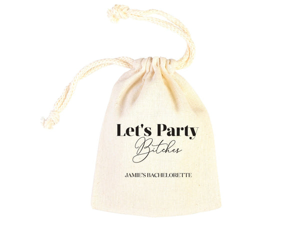 Lets Party Bitches hangover kit, Bachelorette Party, Survival Kits, Hangover Kits, Custom Handmade Hangover Pouch Bag, Organic Pouches - Pamusan.com