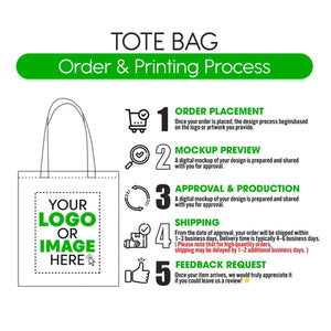 Lightweight Personalized 14"x16" (35x40cm) Cotton Tote Bags – Thin Recycled Canvas - Pamusan.com