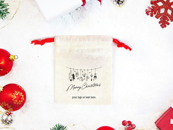 Merry Christmas Bags, Custom Family or Company Gift Bags - Pamusan.com