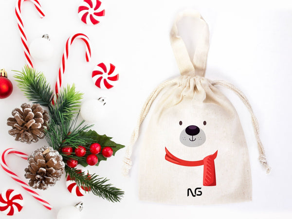 Merry Christmas Favor Bags, 6"W x 8"H (15 cm x 20 cm) | Pamusan