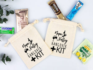 Napa Valley Hangover Bags – Custom Bachelorette Favor Pouches — print detail | Pamusan