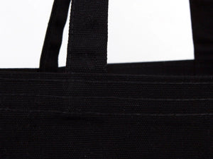 New Year Bags – Black Canvas Tote with Custom Printed Holiday Designs - Pamusan.com