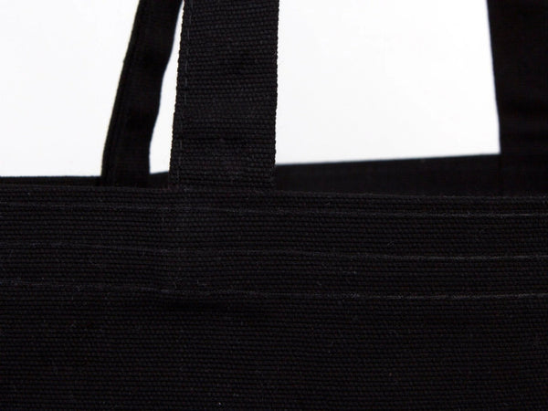 New Year Bags – Black Canvas Tote with Custom Printed Holiday Designs - Pamusan.com