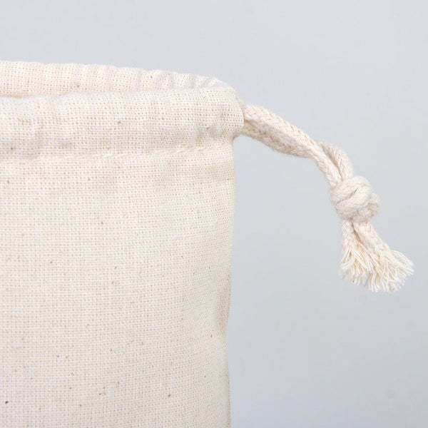 New Year Drawstring Pouch 8" × 12" (20 × 30 cm) – Natural Cotton Gift Bag for Festive Gifts - Pamusan.com