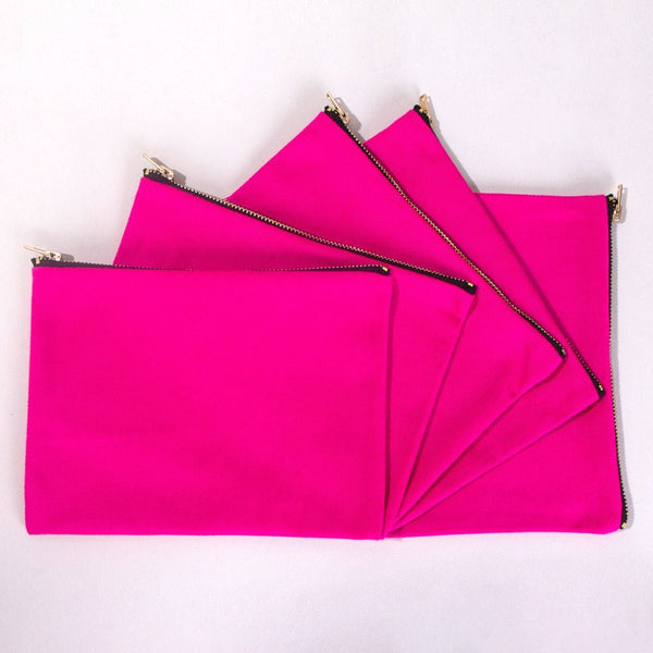 New Year Pink Clutch Bag 8" × 6" (20 × 15 cm) – New Year Printed Design for Gifting - Pamusan.com